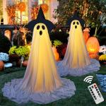 2-Pack Spooky Ghost String Lights with Remote