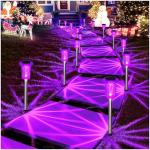 10-Pack Purple LED Solar Halloween Lights