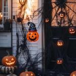 36" Halloween Solar Lantern with Pumpkin Bats