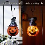 36" Halloween Solar Lantern with Pumpkin Bats