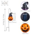 36" Halloween Solar Lantern with Pumpkin Bats