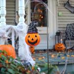 36" Halloween Solar Lantern with Pumpkin Bats
