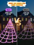 Giant LED Spider Web Halloween Decorations with Timer