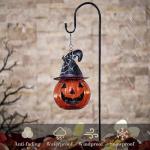 36" Halloween Solar Lantern with Pumpkin Bats