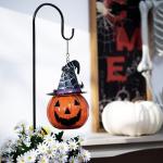36" Halloween Solar Lantern with Pumpkin Bats