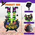 Lighted Halloween Garden Flag with Witch Feet Design