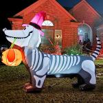 5.5 FT Halloween Skeleton Puppy Inflatable Decoration