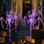 3D Scary Bat Solar Garden Lights - 2 Pack