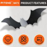 140Pcs 3D Scary Bat Stickers for Halloween
