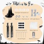 Light-Up Halloween Ghosts with Witch Hats Decor