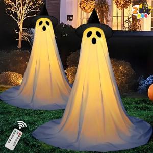 2 Pack Light Up Halloween Standing Ghosts