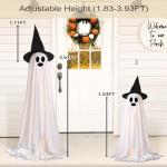 Light-Up Halloween Ghosts with Witch Hats Decor