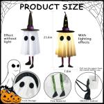 Set of 3 Glowing Hanging Halloween Ghosts