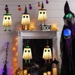 Set of 3 Glowing Hanging Halloween Ghosts