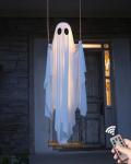 5 FT Hanging Swing Ghost with String Lights