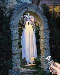 5 FT Hanging Swing Ghost with String Lights