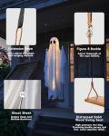 5 FT Hanging Swing Ghost with String Lights