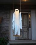 5 FT Hanging Swing Ghost with String Lights