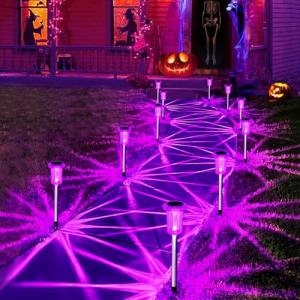Gorrzai 10-Pack Halloween Solar Pathway Lights