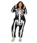 Comfy Women's Skeleton Onesie Halloween Costume