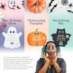 Halloween Facial Mask Sheet Bundle - Pumpkin, Ghost, Bat