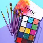 15-Color Face and Body Paint Set for Halloween