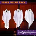 3 Pack Cute Hanging Ghosts for Halloween Decor