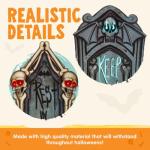 9 Pack Halloween Tombstones for Spooky Yard Decor