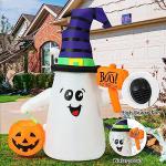 5 FT Halloween Inflatable Ghost with Pumpkin Decorations