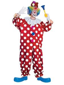 Men's Red Dotted Clown Costume for Halloween