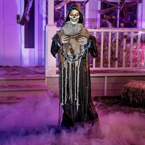 Life-Size Animatronic Grim Reaper Halloween Decor