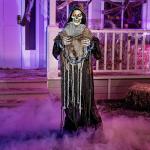 Life-Size Animatronic Grim Reaper Halloween Decor