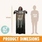 Life-Size Animatronic Grim Reaper Halloween Decor
