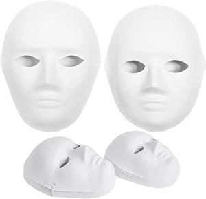 14 Pack Paper Mache Masks for Halloween Fun