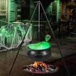 Large Witch Cauldron with Skeleton for Halloween Decor