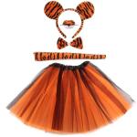 Tiger Costume Set with Ears, Tail, and Tutu
