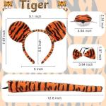 Tiger Costume Set with Ears, Tail, and Tutu