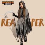 Glow in the Dark Grim Reaper Costume for Girls