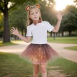 Monkey Costume Set with Ears, Tail, and Tutu