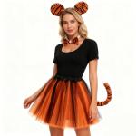 Tiger Costume Set with Ears, Tail, and Tutu