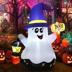 5 FT Halloween Inflatable Ghost with LED Lights
