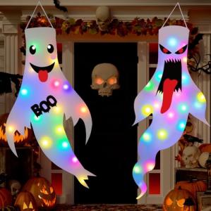 Light Up Ghost Decorations for Halloween - 2 Pack