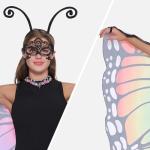 Butterfly Costume with Wings, Lace Mask, Antenna