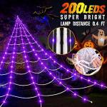 200 LED Giant Spider Web Lights for Halloween Decor