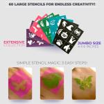 Zenovika Kids Face Painting Kit – 24 Colors & Stencils