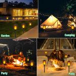 Solar Torch Lights with Flickering Flame for Halloween