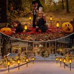 Solar Torch Lights with Flickering Flame for Halloween