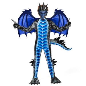 Kids Black and Blue Dragon Costume Set