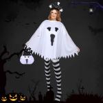 4 Piece Women's Ghost Costume Set for Halloween