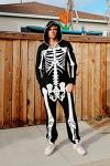 Men's Comfy Skeleton Jumpsuit with Hood